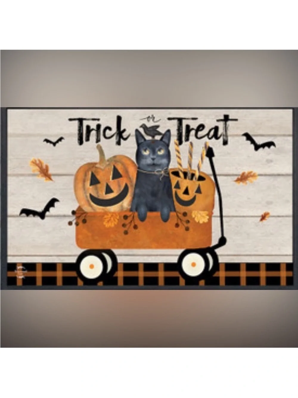 Briarwood Lane Trick Or Treat Wagon Halloween Doormat~NEW!